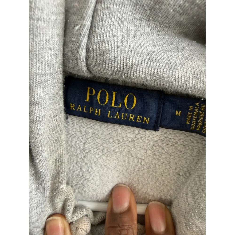 Polo Ralph Lauren Mens Polo Bear Basketball Hoodie Grey Size M